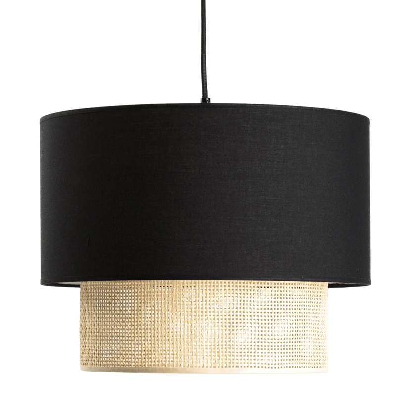 Подвесной светильник Ottar Wicker Black lampshade Бежевый Черный Подвесной светильник Ottar Wicker Black lampshade Бежевый Черный в Грозном | Loft Concept