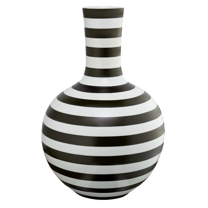 Ваза Black and White Stripe Черно-белый Ваза Black and White Stripe Черно-белый в Грозном | Loft Concept