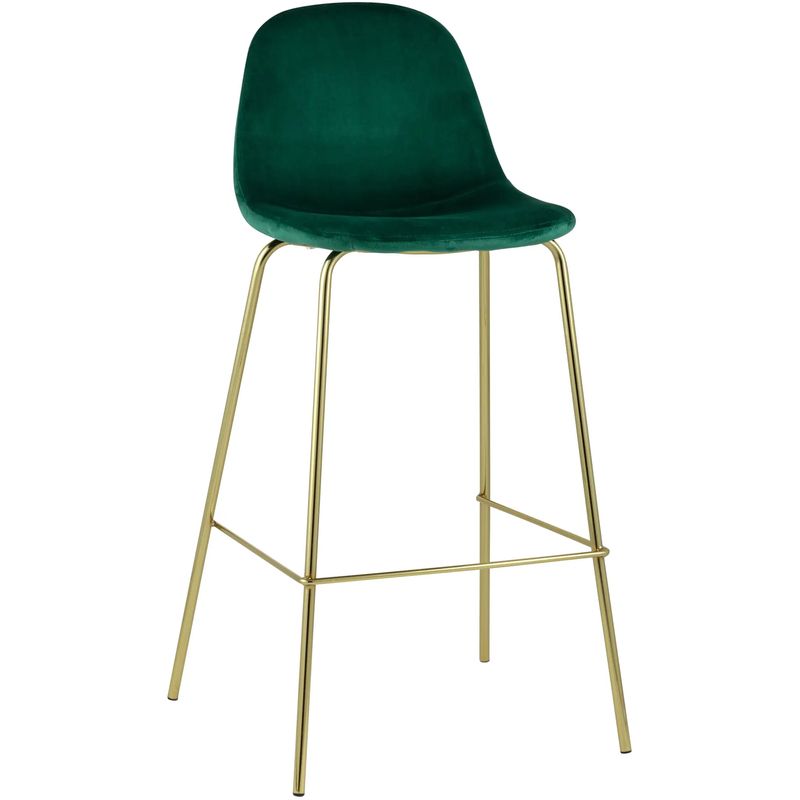 Барный Стул Archie Chair Зеленый Велюр Зеленый Золотой Барный Стул Archie Chair Зеленый Велюр Зеленый Золотой в Грозном | Loft Concept