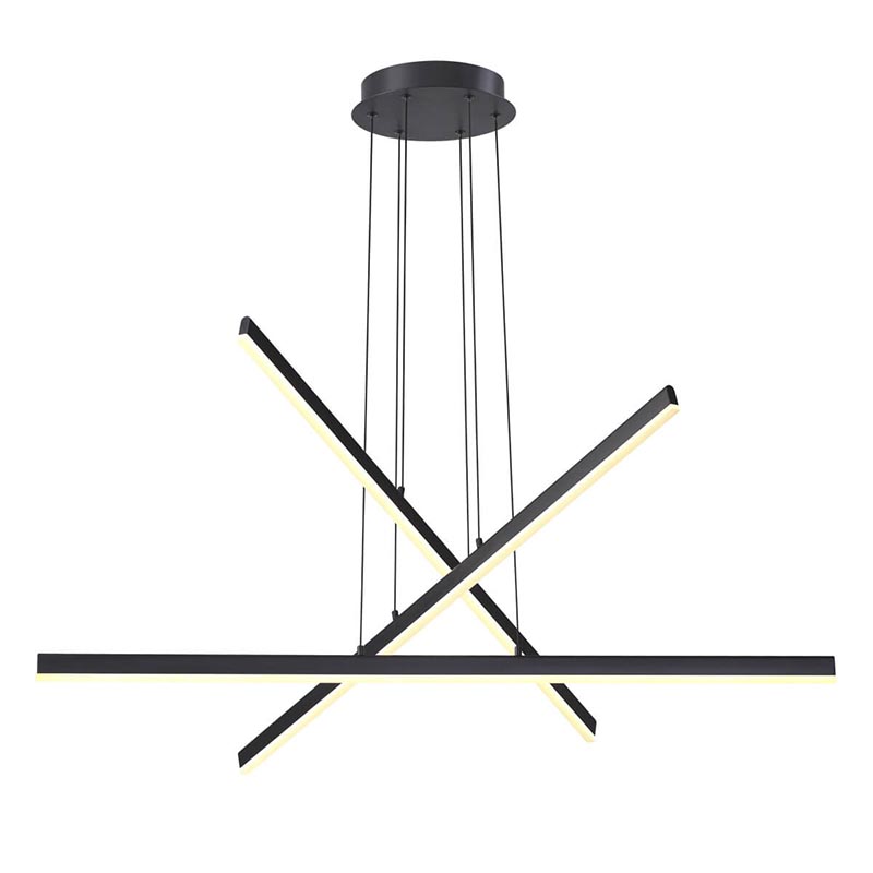 Люстра Rolf Black Lines Chandelier Черный Люстра Rolf Black Lines Chandelier Черный в Грозном | Loft Concept