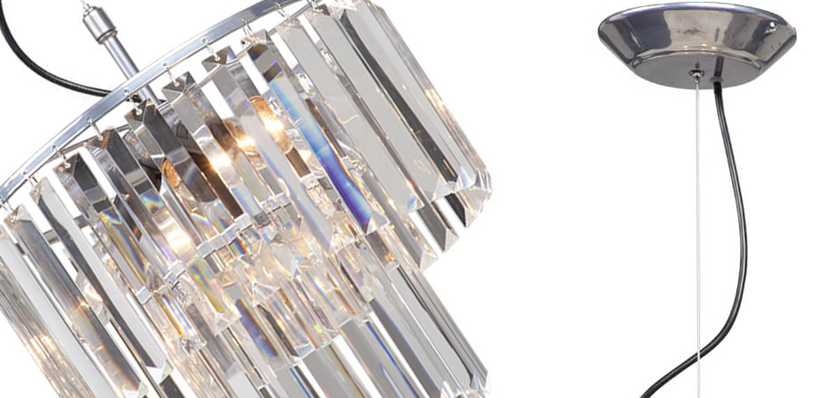 Люстра ODEON CLEAR GLASS 2-TIER Chrome прозрачное стекло D 31 Люстра ODEON CLEAR GLASS 2-TIER Chrome прозрачное стекло D 31 - Loft-Concept в Грозном