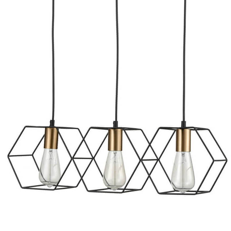 Люстра Loft Wire Cage Pendant 3 Черный в Грозном | Loft Concept 