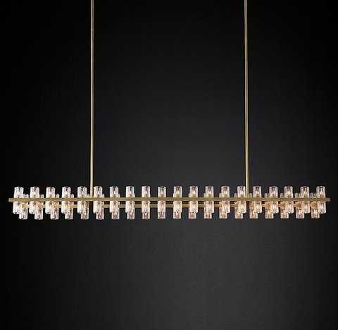 Люстра Restoration Hardware Arcachon Linear Chandelier Латунь Прозрачный Люстра Restoration Hardware Arcachon Linear Chandelier Латунь Прозрачный в Грозном | Loft Concept