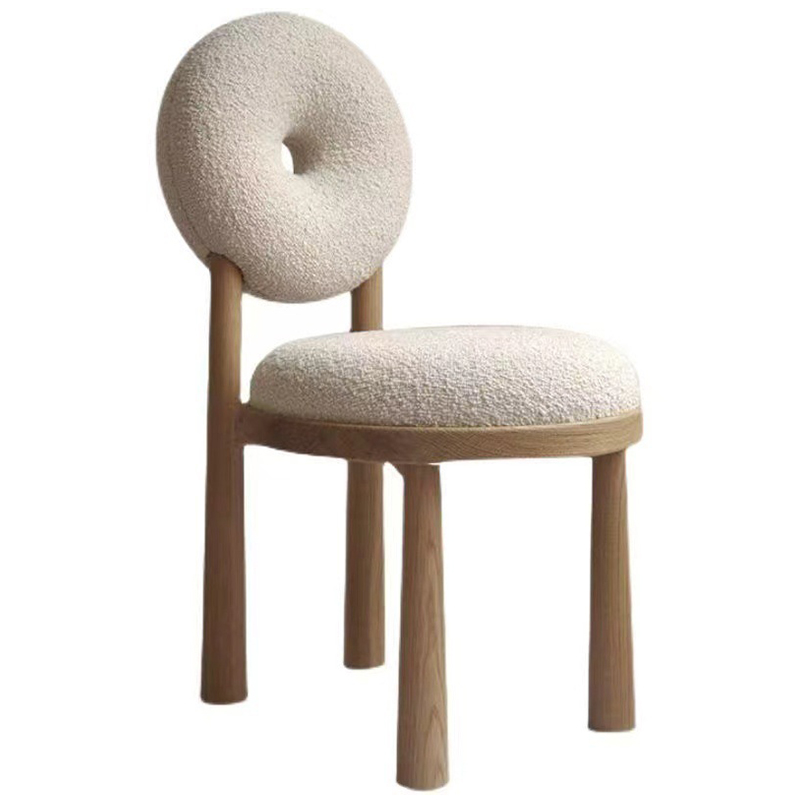 Стул Bagel Boucle Chair Бежевый Древесина Стул Bagel Boucle Chair Бежевый Древесина в Грозном | Loft Concept