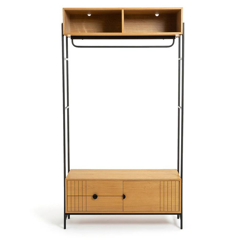 Шкаф Domar Wardrobe Светлый дуб Черный Шкаф Domar Wardrobe Светлый дуб Черный в Грозном | Loft Concept
