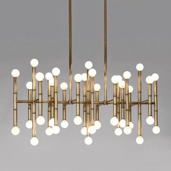 Люстра Meurice Rectangular Chandelier Jonathan Adler Черный Золотой Серебряный Люстра Meurice Rectangular Chandelier Jonathan Adler Черный Золотой Серебряный в Грозном | Loft Concept