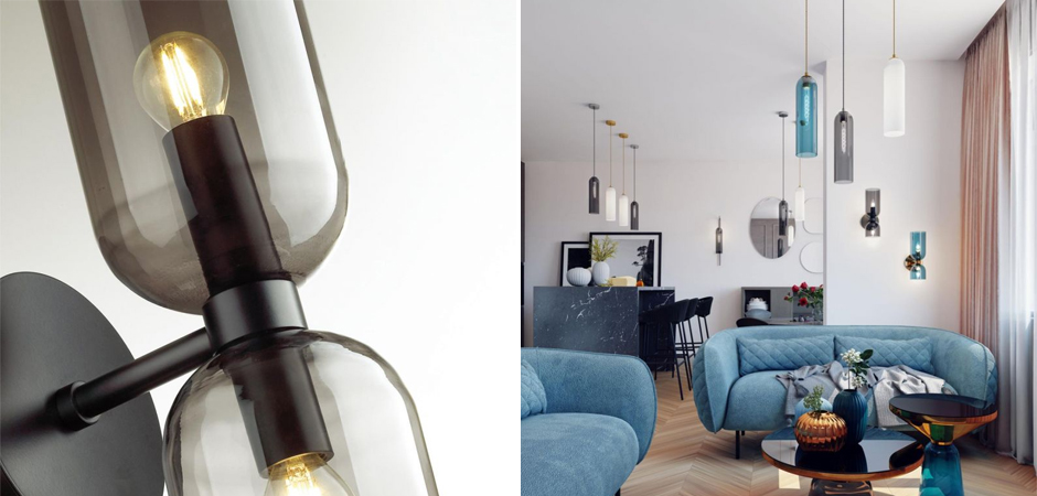 Бра Articolo Double Cup Черное Бра Articolo Double Cup Черное - Loft-Concept в Грозном