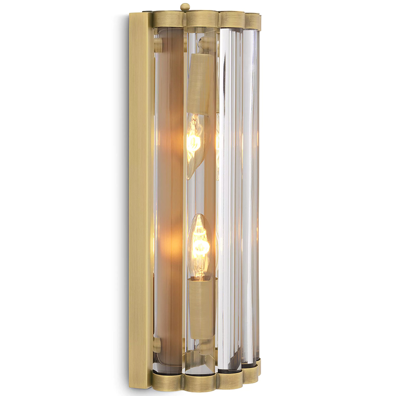Бра Eichholtz Wall Lamp Amalfi S Brass Латунь Прозрачное Стекло Бра Eichholtz Wall Lamp Amalfi S Brass Латунь Прозрачное Стекло в Грозном | Loft Concept