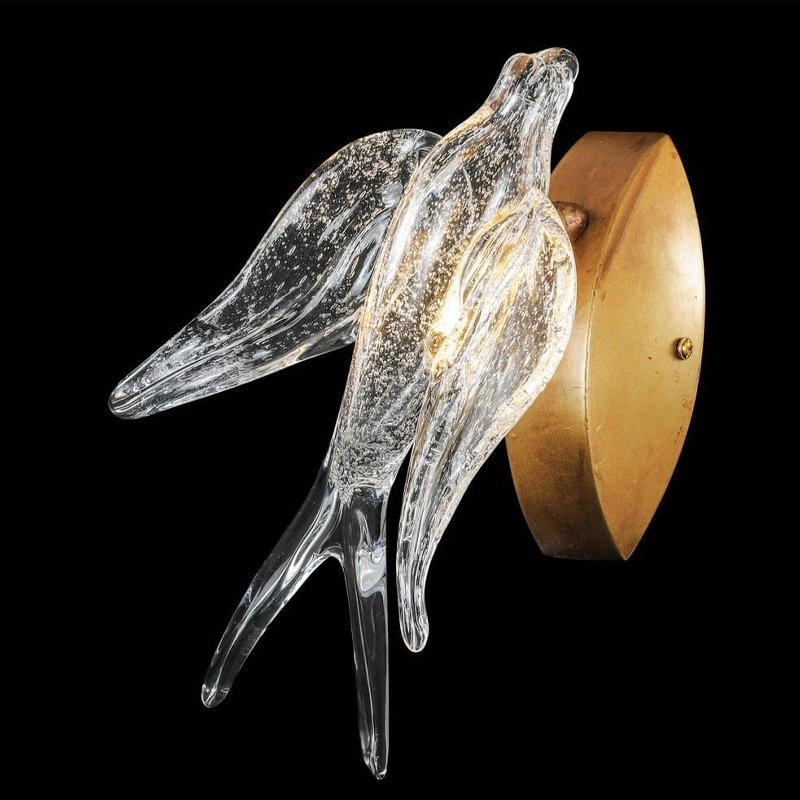 Декоративное светодиодное бра The swallow nest Медь Прозрачный Декоративное светодиодное бра The swallow nest Медь Прозрачный в Грозном | Loft Concept