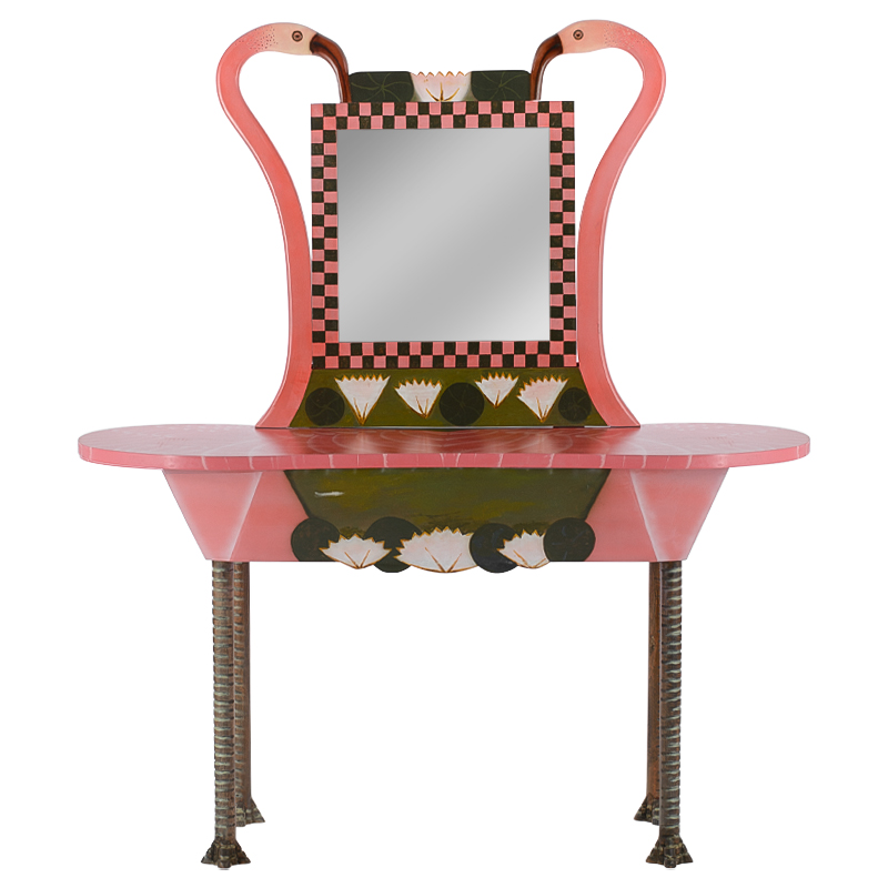 Трельяж Flamingos and Lotus Dressing Table Розовый Латунь Трельяж Flamingos and Lotus Dressing Table Розовый Латунь в Грозном | Loft Concept
