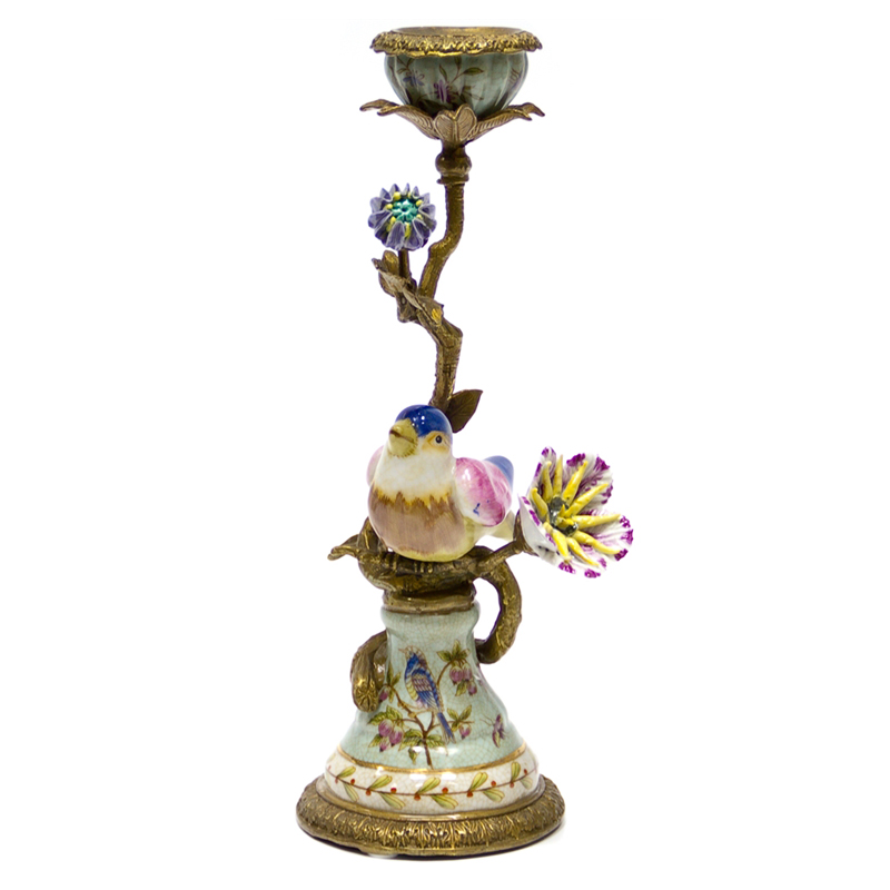 Подсвечник Bird on Stand Candlestick Бронза Мульти Подсвечник Bird on Stand Candlestick Бронза Мульти в Грозном | Loft Concept