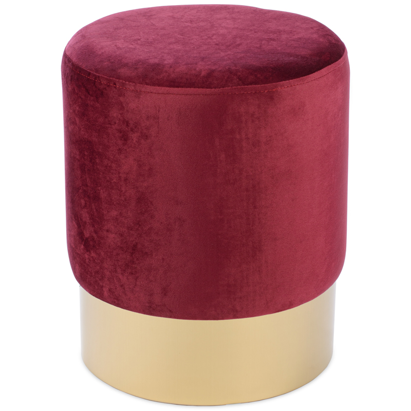 Пуф Una Puff burgundy Бургундский красный Золотой Пуф Una Puff burgundy Бургундский красный Золотой в Грозном | Loft Concept