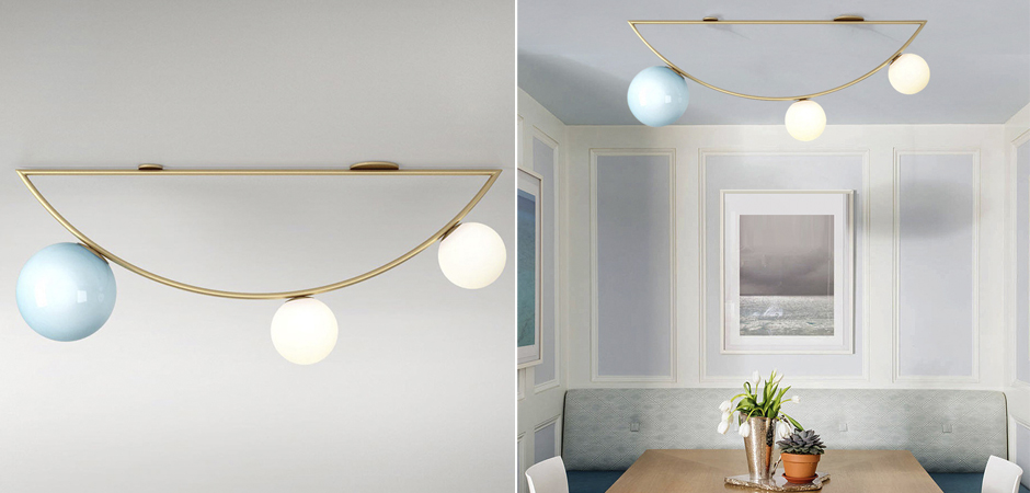 Потолочный светильник Atelier Areti Girlande Ceiling Crescent Blue Потолочный светильник Atelier Areti Girlande Ceiling Crescent Blue - Loft-Concept в Грозном