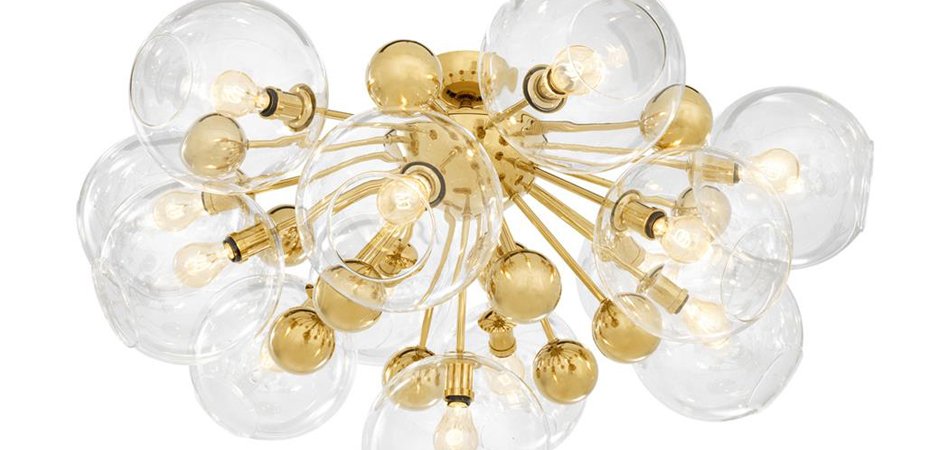 Потолочный светильник Eichholtz Ceiling Lamp Soleil Gold Потолочный светильник Eichholtz Ceiling Lamp Soleil Gold - Loft-Concept в Грозном