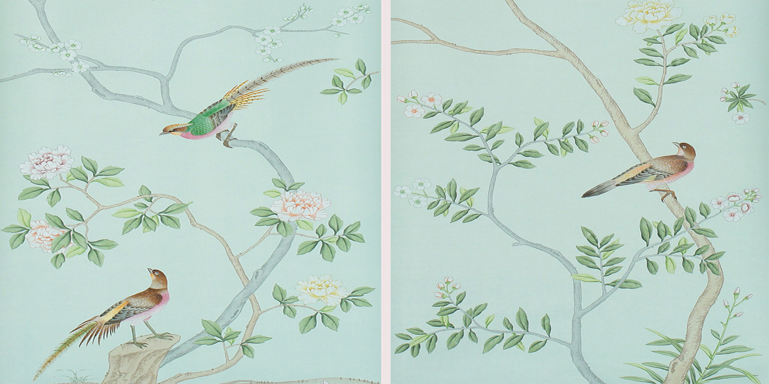 Обои ручная роспись Badminton Ice Blue - фото №1