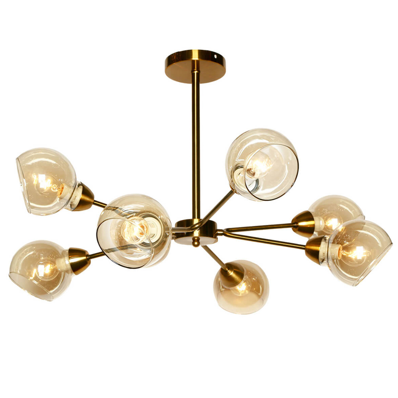 Светильник Sputnik Loft Globe Латунь Янтарь (Amber) Светильник Sputnik Loft Globe Латунь Янтарь (Amber) в Грозном | Loft Concept