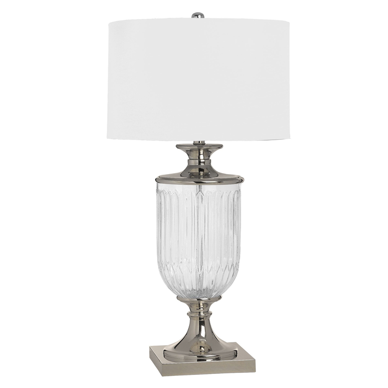 Настольная лампа Eduarda Glass Bowl Table lamp Никель Настольная лампа Eduarda Glass Bowl Table lamp Никель в Грозном | Loft Concept