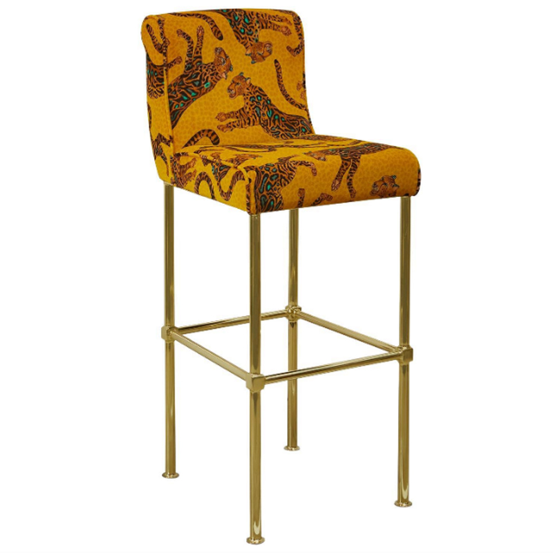 Барный Стул Сафари с орнаментом Kings Gold Bar Stool Оранжевый Оранжевый Барный Стул Сафари с орнаментом Kings Gold Bar Stool Оранжевый Оранжевый в Грозном | Loft Concept