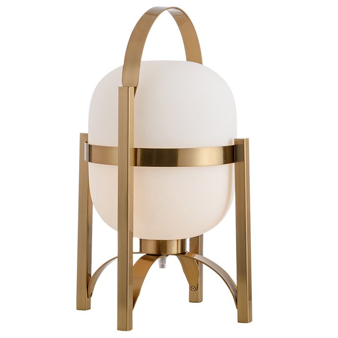 Настольная лампа Brass Stand Латунь Белый Настольная лампа Brass Stand Латунь Белый в Грозном | Loft Concept