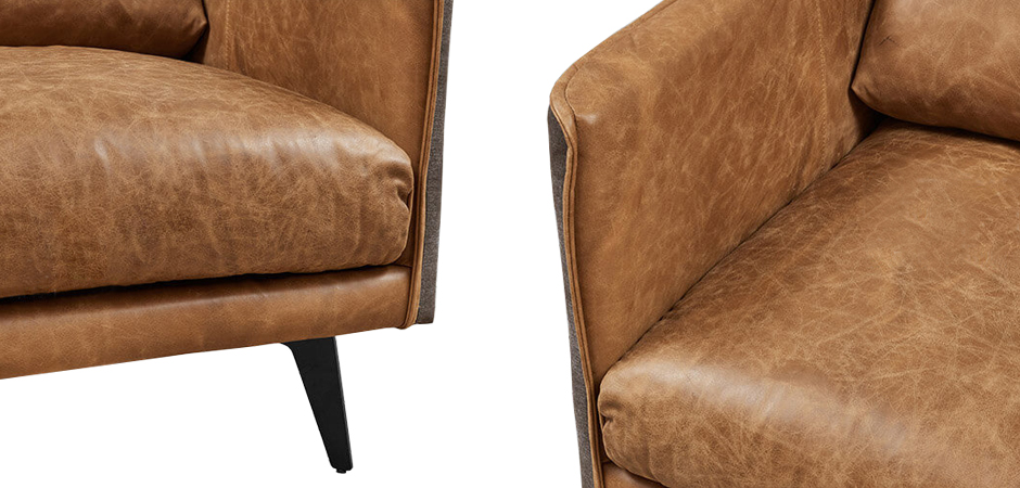 Кресло Caramel Leather & Textiles Armchair Кресло Caramel Leather & Textiles Armchair - Loft-Concept в Грозном