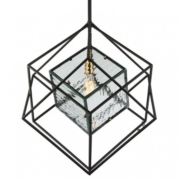 Люстра Glass Cub Pendant 61 Черный Люстра Glass Cub Pendant 61 Черный в Грозном | Loft Concept