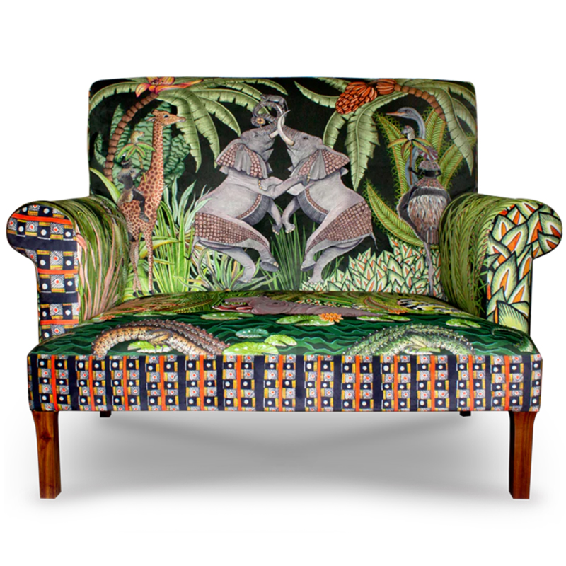 Диван Ardmore Design Sabie Sofa in Tanzanite Зеленый Тропический Орнамент Зеленый Диван Ardmore Design Sabie Sofa in Tanzanite Зеленый Тропический Орнамент Зеленый в Грозном | Loft Concept