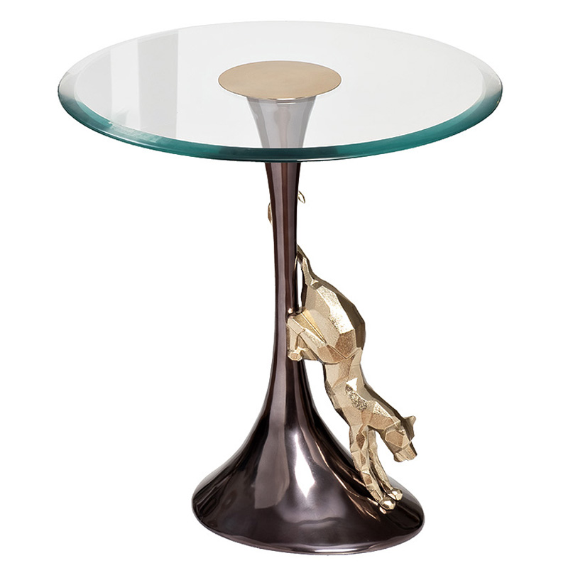 Приставной стол Jaguar Side Table Черный Золотой Приставной стол Jaguar Side Table Черный Золотой в Грозном | Loft Concept