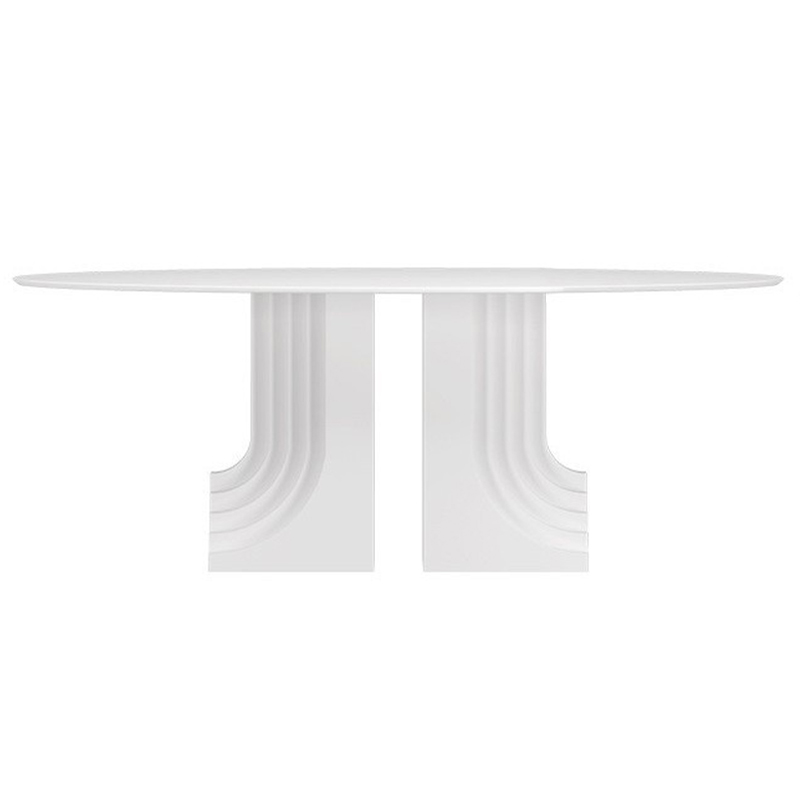 Обеденный стол Carlo Scarpa Oval Dining Table Белый Обеденный стол Carlo Scarpa Oval Dining Table Белый в Грозном | Loft Concept