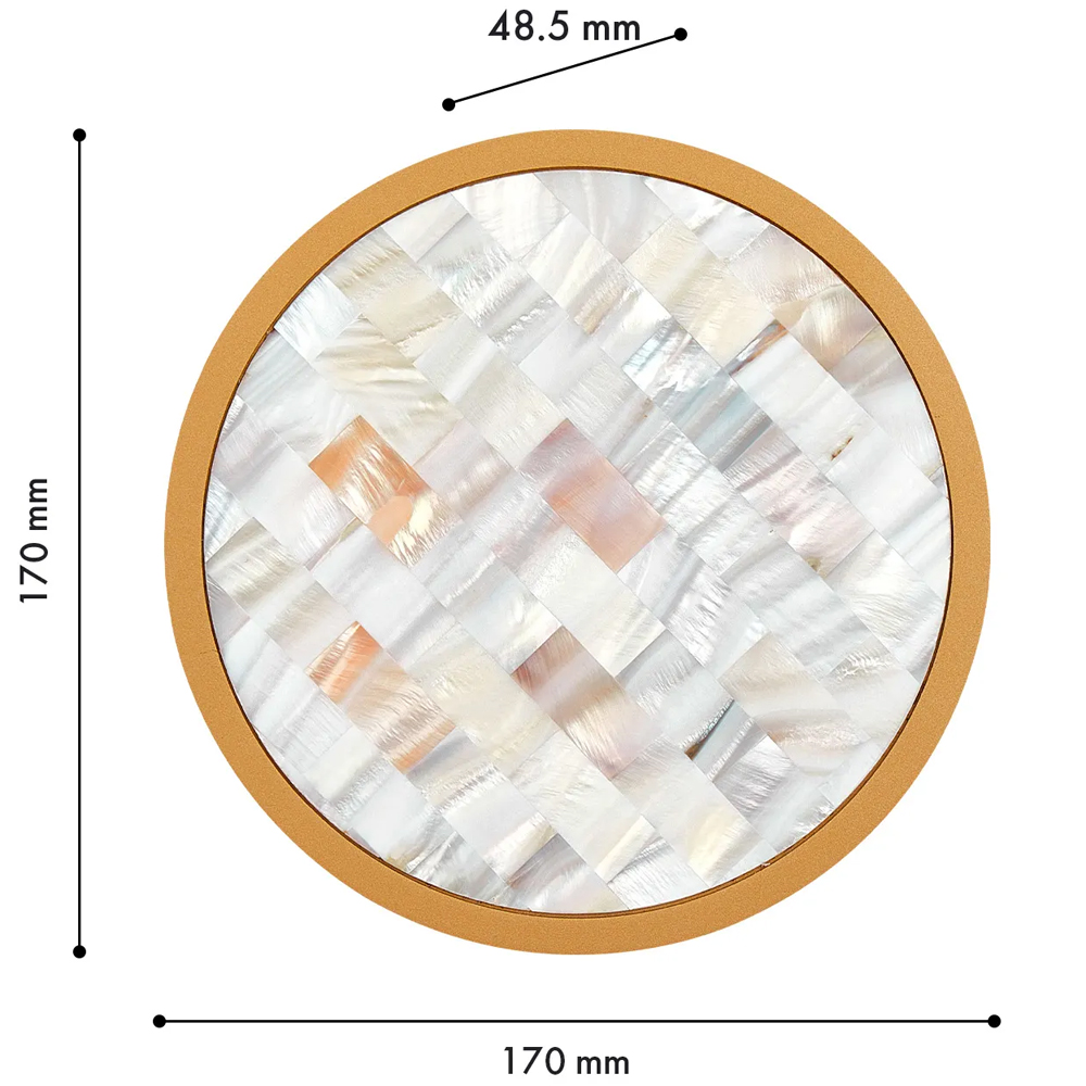 Бра в форме диска с перламутровыми прямоугольниками из морской ракушки Touch of Marine Charm в Грозном