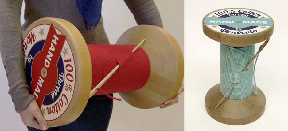 Дизайнерский табурет Thread Reel Wooden Stool - Loft-Concept в Грозном