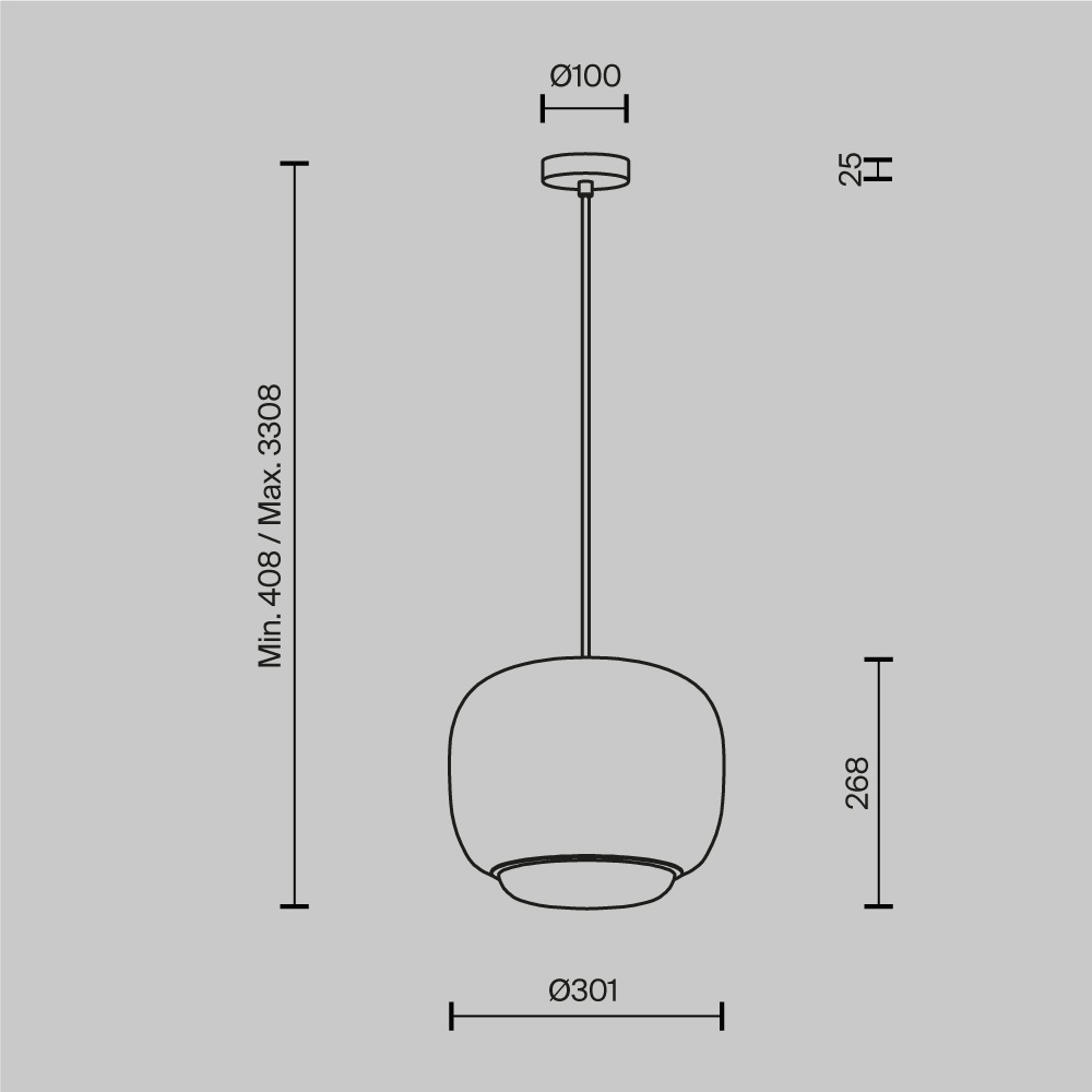 Подвесной светильник Brio Белый 3000К 20Вт в Грозном