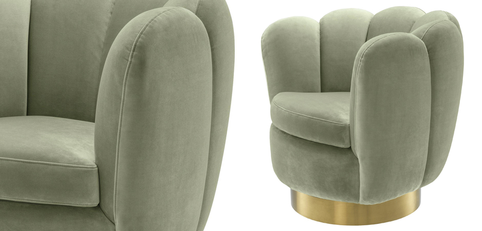 Кресло Eichholtz Swivel Chair Mirage pistache green Кресло Eichholtz Swivel Chair Mirage pistache green - Loft-Concept в Грозном