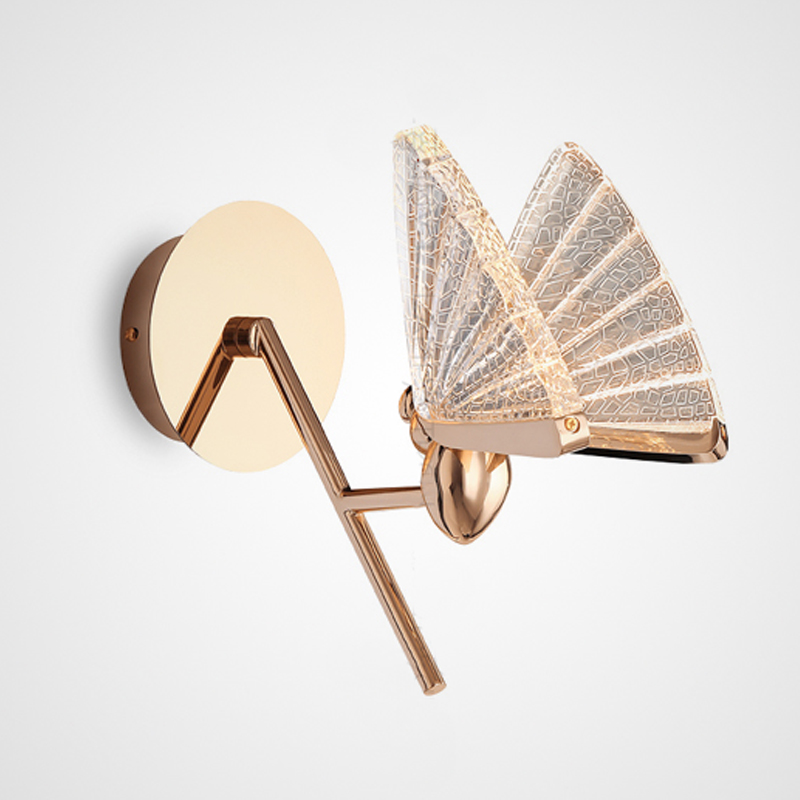 Бра Butterfly Long Wall Lamp A Глянцевое золото Прозрачный Бра Butterfly Long Wall Lamp A Глянцевое золото Прозрачный в Грозном | Loft Concept