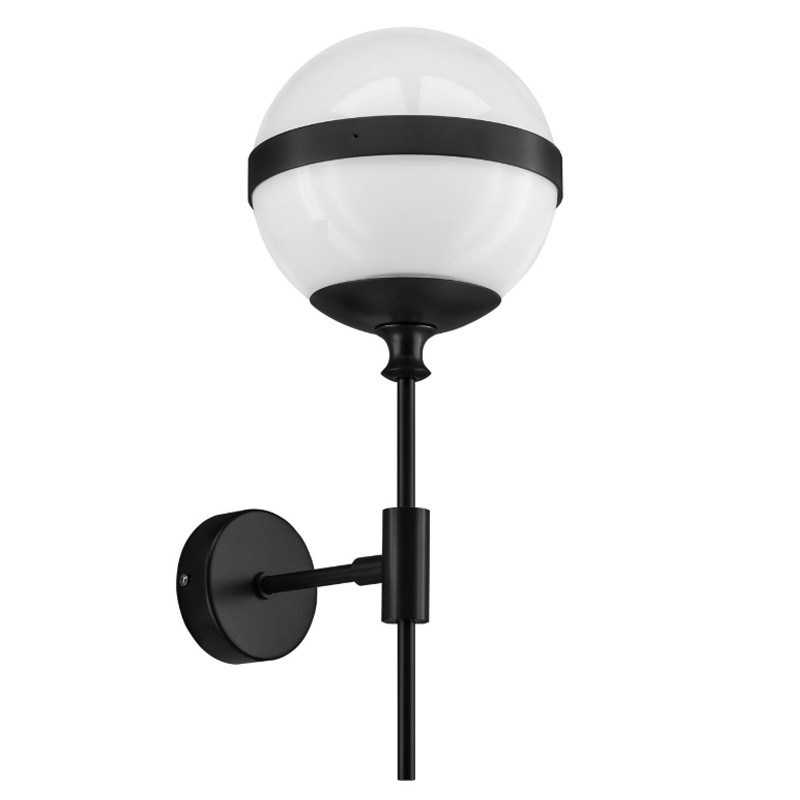 Бра Peggy Wall Lamp Белый Черный матовый Бра Peggy Wall Lamp Белый Черный матовый в Грозном | Loft Concept