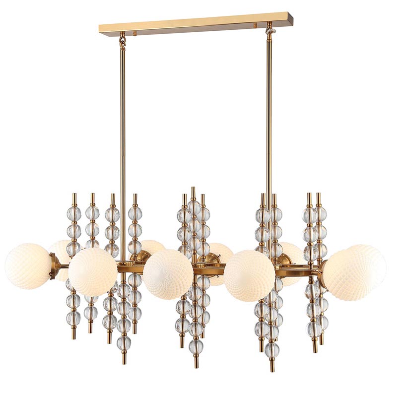 Люстра Addelyn Chandelier 10 lamp Белый Латунь Люстра Addelyn Chandelier 10 lamp Белый Латунь в Грозном | Loft Concept