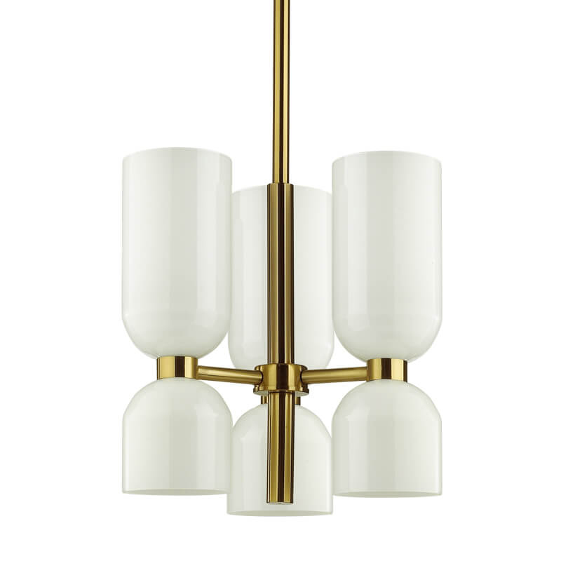 Люстра Lightmaker Studio Edie Chandelier 3 Белый Бронза Люстра Lightmaker Studio Edie Chandelier 3 Белый Бронза в Грозном | Loft Concept