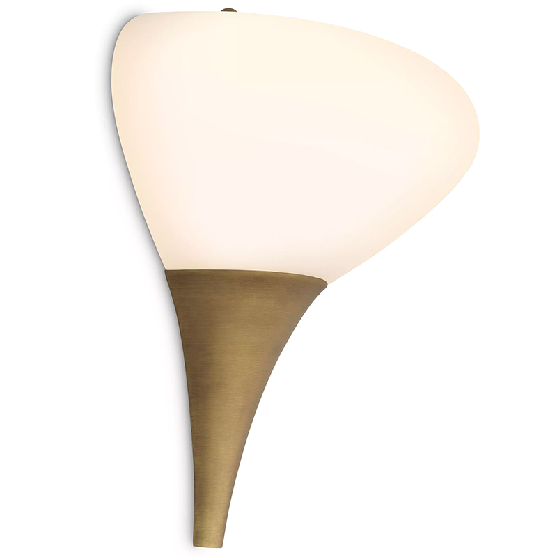 Бра Eichholtz Wall Lamp Duco Латунь Белый Бра Eichholtz Wall Lamp Duco Латунь Белый в Грозном | Loft Concept