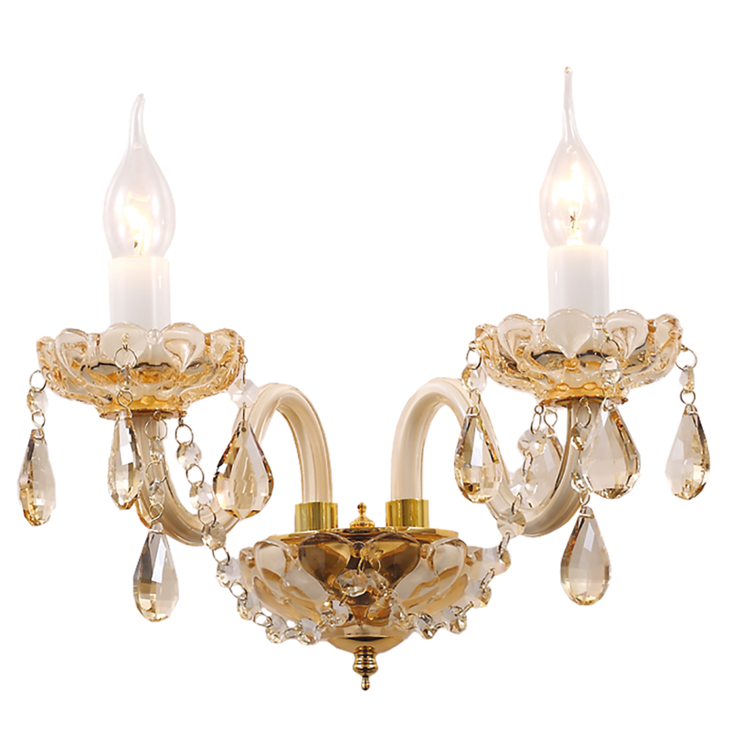 Бра Marcelon Sconce Double Глянцевое золото Золотой Шампань Бра Marcelon Sconce Double Глянцевое золото Золотой Шампань в Грозном | Loft Concept