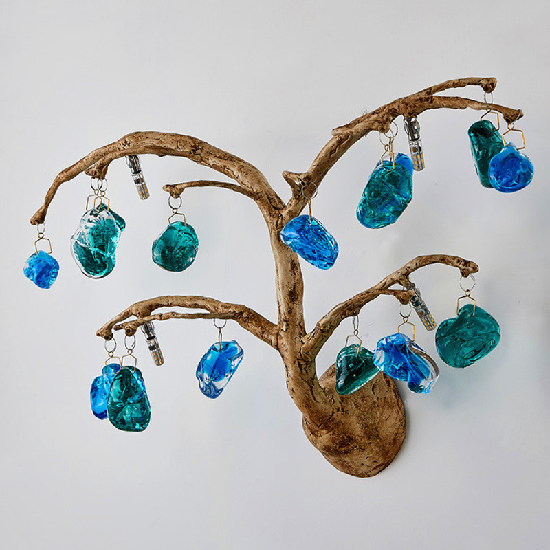 Бра Precious Tree Wall Lamp Винтажное Темное Золото Бирюзовый Синий Бра Precious Tree Wall Lamp Винтажное Темное Золото Бирюзовый Синий в Грозном | Loft Concept