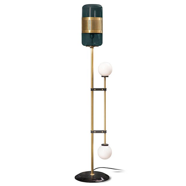 Торшер Lizak Floor Lamp Изумрудный Латунь Белый Торшер Lizak Floor Lamp Изумрудный Латунь Белый в Грозном | Loft Concept