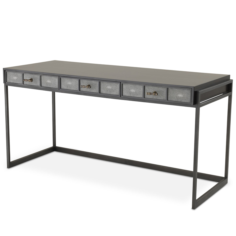 Рабочий стол Eichholtz Desk Paco Серый Черный Латунь Античная полированная Рабочий стол Eichholtz Desk Paco Серый Черный Латунь Античная полированная в Грозном | Loft Concept