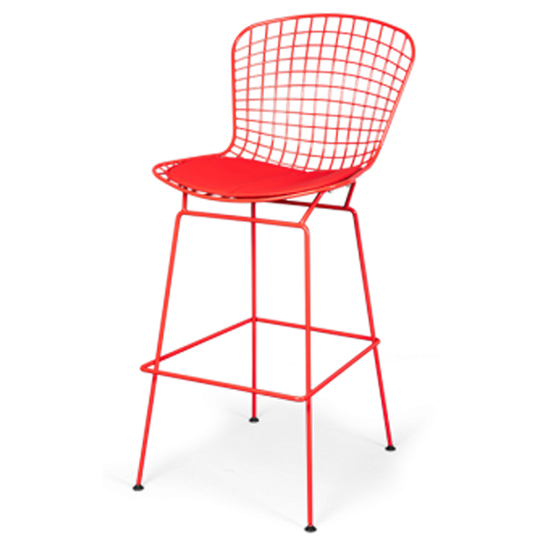 Барный стул Bertoia Barstool Red Красный Барный стул Bertoia Barstool Red Красный в Грозном | Loft Concept