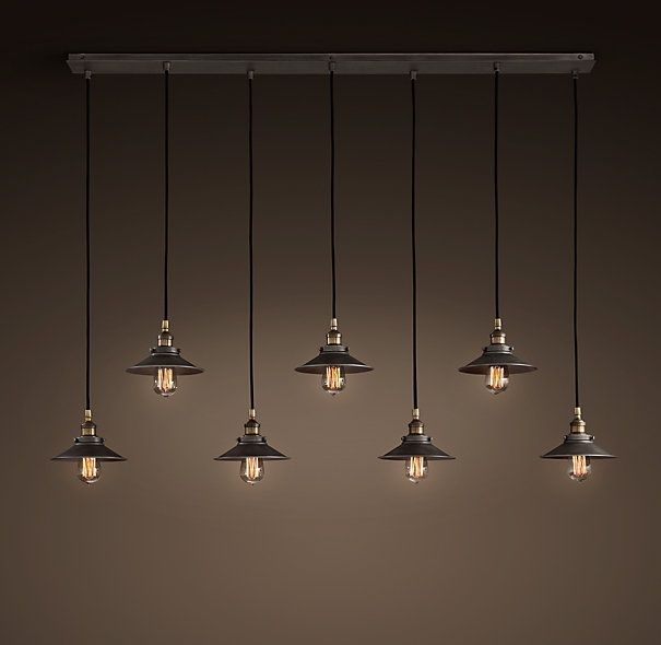 Люстра Loft Cone Pendant Line 7 Черный Люстра Loft Cone Pendant Line 7 Черный в Грозном | Loft Concept