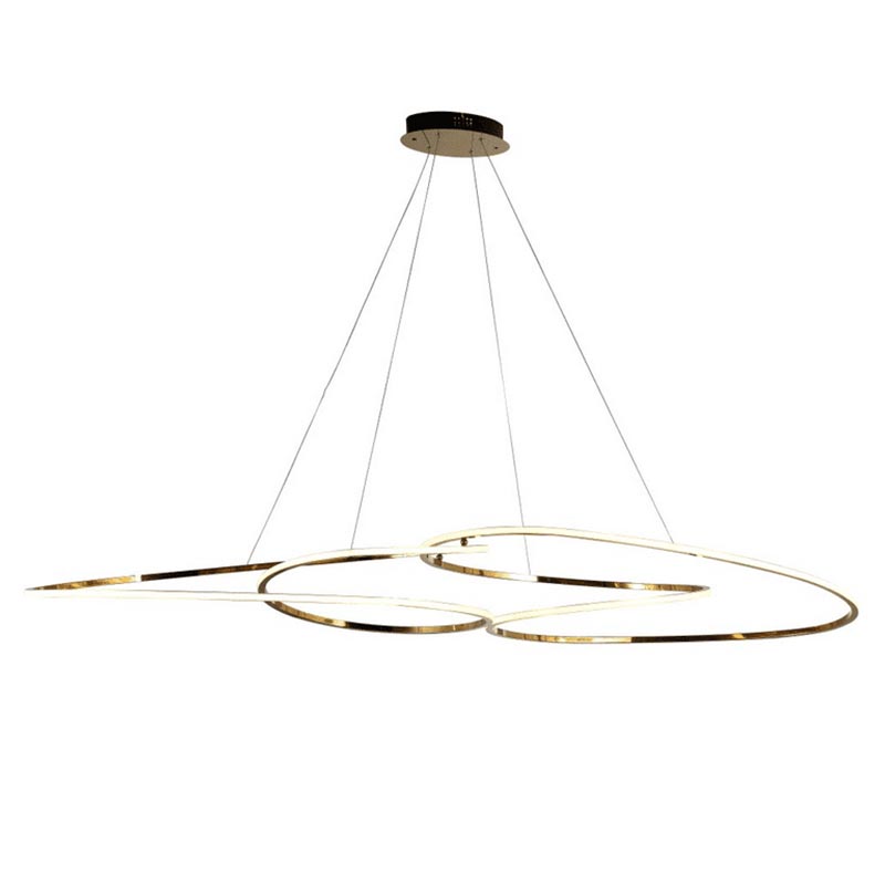Люстра Adenor Ring Horizontal Gold Chandelier Золотой Люстра Adenor Ring Horizontal Gold Chandelier Золотой в Грозном | Loft Concept