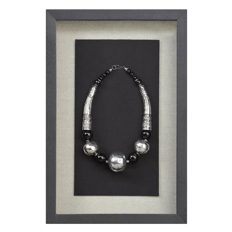 Панно Necklace Wall Accessory IV Черный Серебряный Панно Necklace Wall Accessory IV Черный Серебряный в Грозном | Loft Concept