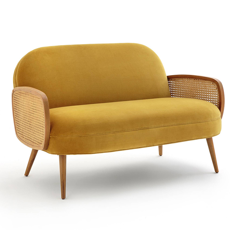Диван Morten Wicker Sofa Горчичный Горчичный Диван Morten Wicker Sofa Горчичный Горчичный в Грозном | Loft Concept