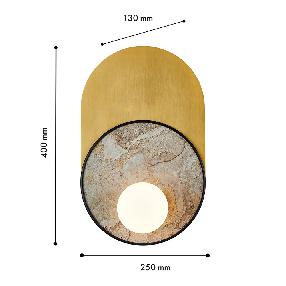 Бра с каменным диском в металлической раме Sandstone Painting в Грозном