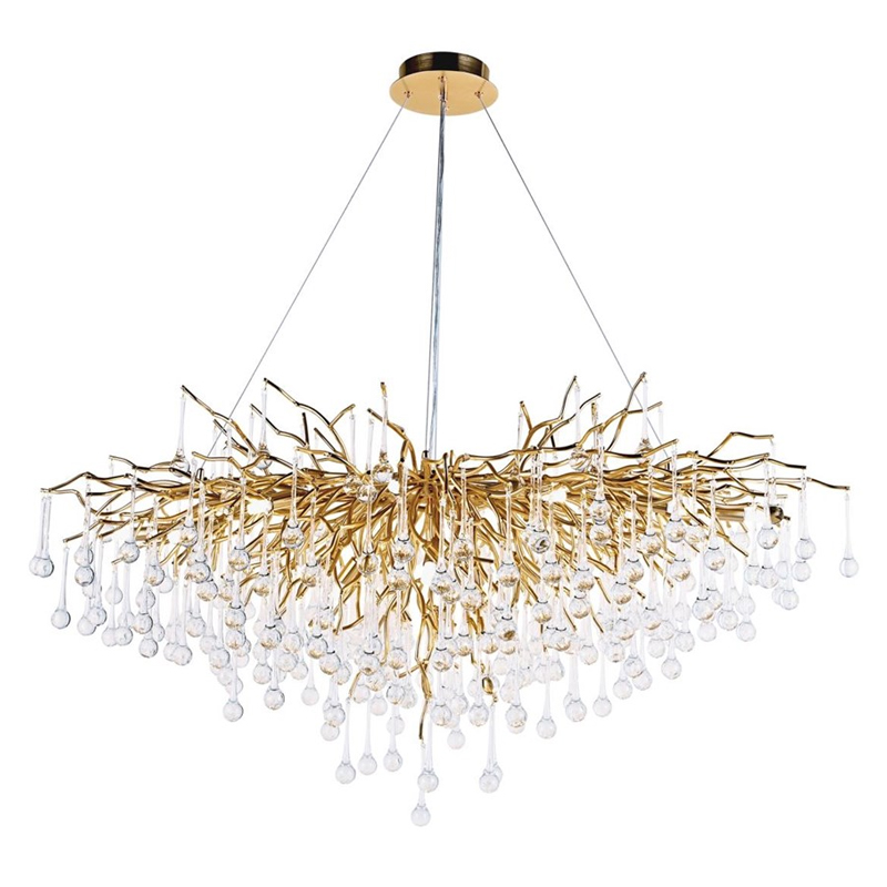 Люстра Большая Eucalyptus Gold Золотой в Грозном | Loft Concept 