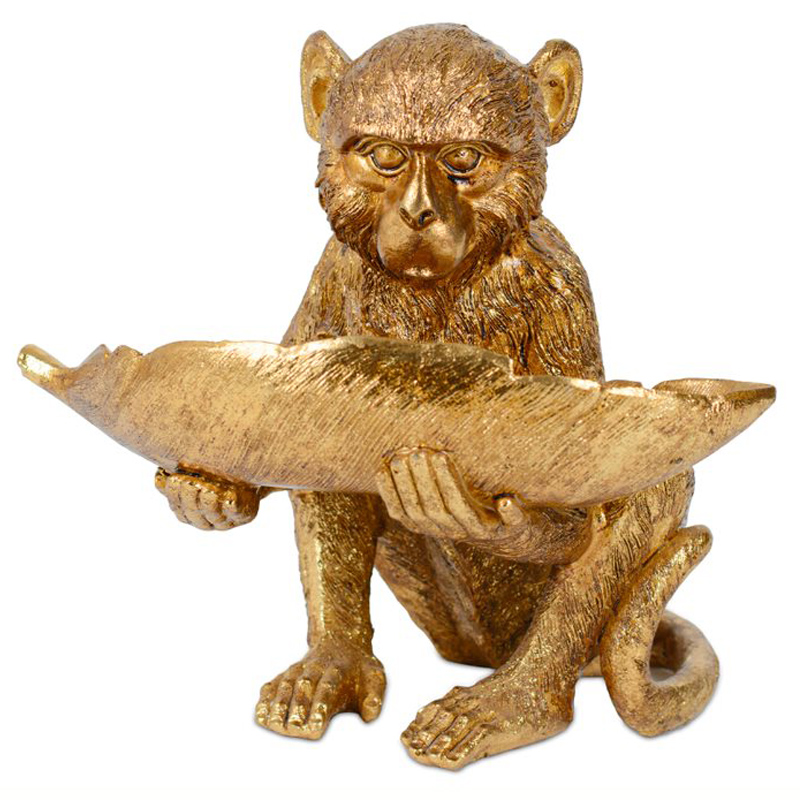 Статуэтка Golden Monkey with Leaf Золотой Статуэтка Golden Monkey with Leaf Золотой в Грозном | Loft Concept