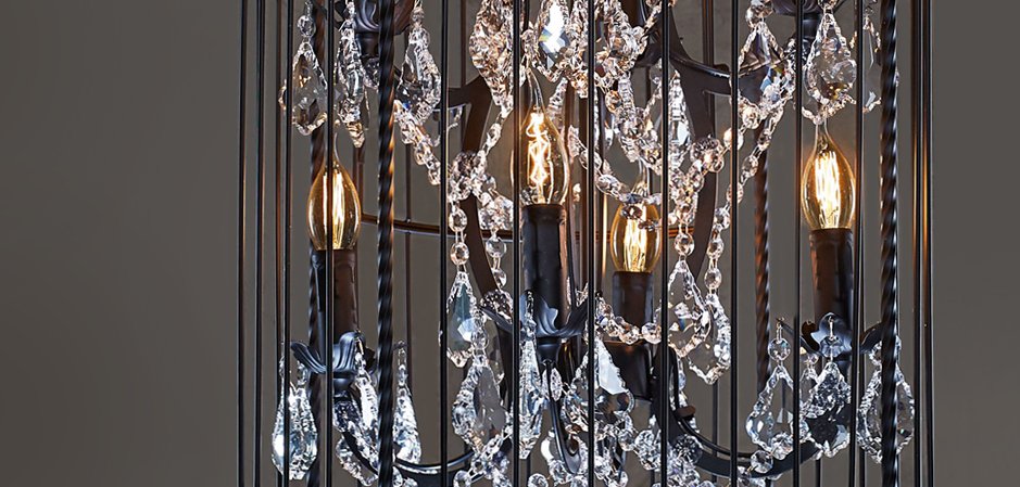 Люстра Steampunk Birdcage Chandelier 45 black Люстра Steampunk Birdcage Chandelier 45 black - Loft-Concept в Грозном